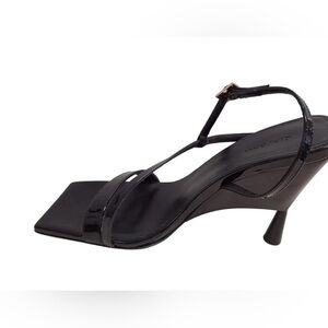 GIA/RHW Rosie 5 Shoes Black Patent Leather Heeled Sandals EU37